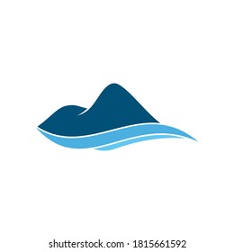 Mountain illustration logo template vector