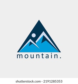 diseño vectorial de logotipo de ilustración de montaña