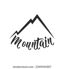 Mountain illustration logo vector design