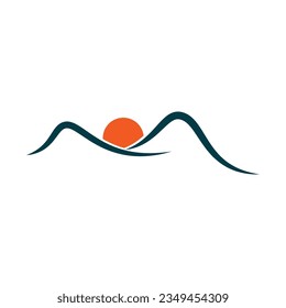 Mountain illustration logo vector design