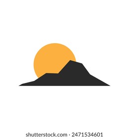 Mountain illustration logo vector design