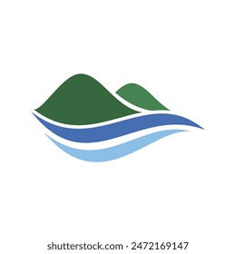 Mountain illustration logo vector design