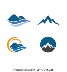 Diseño de Vector de logotipo de ilustración de montaña
