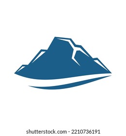 Mountain illustration logo vector flat design template