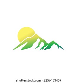 Mountain illustration logo vector and symbol design