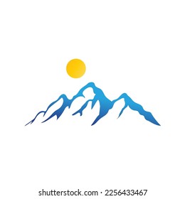 Mountain illustration logo vector and symbol design