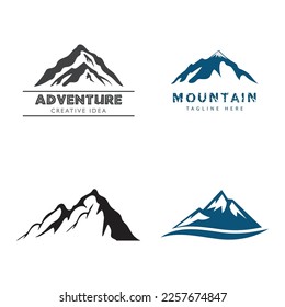 Mountain illustration logo vector and symbol design