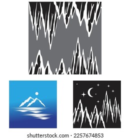 Mountain illustration logo vector and symbol design