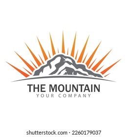 Mountain illustration logo vector and symbol design