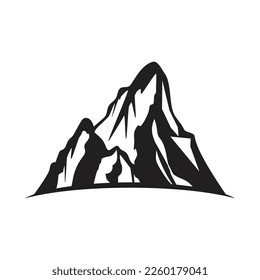 Diseño del vector y símbolo de la ilustración de montaña