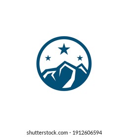Mountain illustration nature logo vector