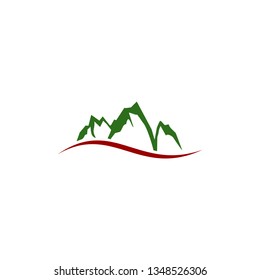 Mountain illustration, outdoor adventure . Explore hiking mountain logo