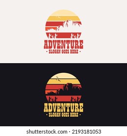 Mountain illustration, outdoor adventure . for greeting cards, posters and t-shirts printing