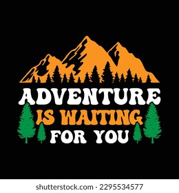 Mountain illustration outdoor adventure T shirt Design
