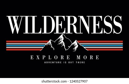 Mountain illustration  outdoor adventure   Vector graphic for t shirt   other uses 