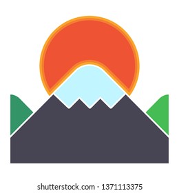 Mountain illustration, outdoor adventure . Vector graphic for t shirt and other uses