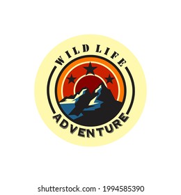 Mountain illustration, outdoor adventure . Vector graphic for t shirt and other uses.