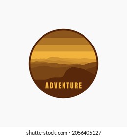 Mountain illustration, outdoor adventure . Vector graphic for t shirt and other uses.