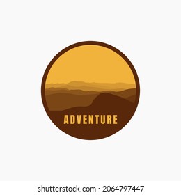 Mountain illustration, outdoor adventure . Vector graphic for t shirt and other uses.