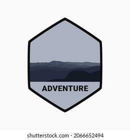 Mountain illustration, outdoor adventure . Vector graphic for t shirt and other uses.