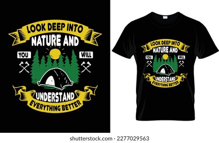 Mountain illustration, outdoor adventure . Vector graphic for t shirt and other uses.