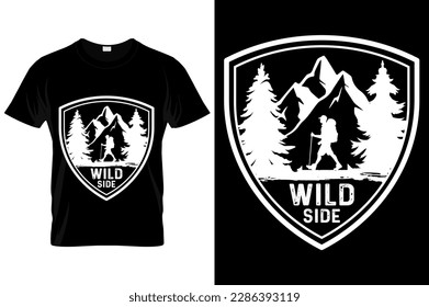 Mountain illustration, outdoor adventure Vector graphic for t shirt Design