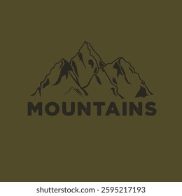 Mountain illustration, outdoor adventure . Vector graphic for t shirt and other uses