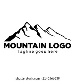 Mountain illustration simple vector logo