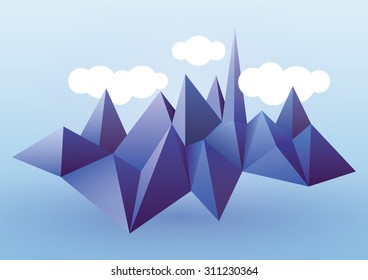 Mountain illustration. Vector image.