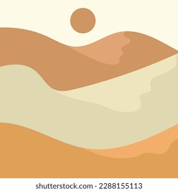 Mountain illustration wall art to decorate the minimalist and simple style wall