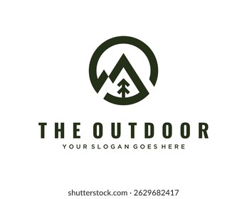 Ilustración vectorial del logotipo de la Imagen de montaña