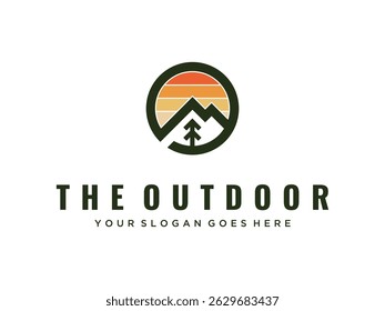 Ilustración vectorial del logotipo de la Imagen de montaña