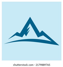 Mountain image. Vector illustration and logo.