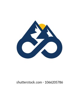 Mountain Infinity Logo Icon Design