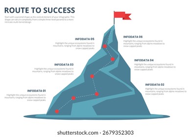 Vetor de modelo de design de infográfico de montanha
