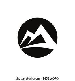 mountain with initial B logo template