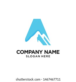 Mountain Initial Logo Design Template Inspiration