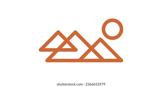 mountain inspired logo design made in an abstract and minimalist style.