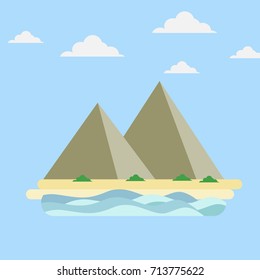 mountain in island see
