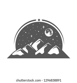 Mountain isolated on white background. Vector illustration