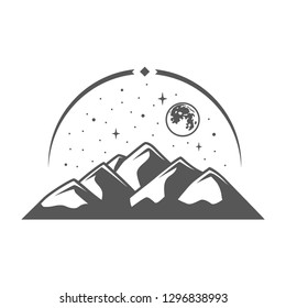 Mountain isolated on white background. Vector illustration