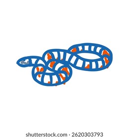 mountain kingsnake snake doodle icon sketch vector. mountain kingsnake snake sign. isolated symbol illustration