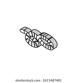 mountain kingsnake snake isometric icon vector. mountain kingsnake snake sign. isolated symbol illustration