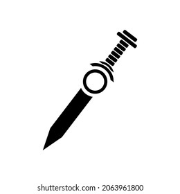 mountain knife logo with sword concept, logo pisau gunung dengan konsep pedang