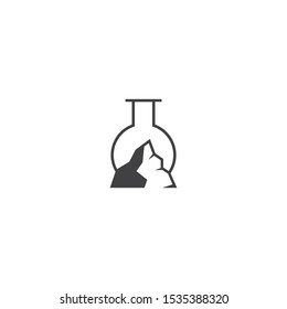 Mountain Lab Logo Icon Design Template Vector Illustration