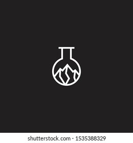 Mountain Lab Logo Icon Design Template Vector Illustration