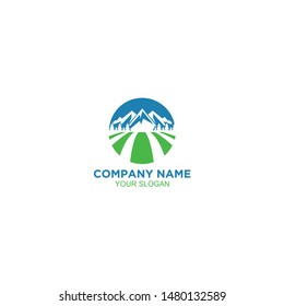 Mountain Land Logo Design Vector