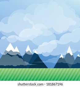 Mountain Landscape Stock Vector (royalty Free) 181867196 