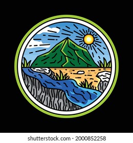 Mountain Landscape. Abstract ,emblems, design ,concepts, logos, logotype ,elements