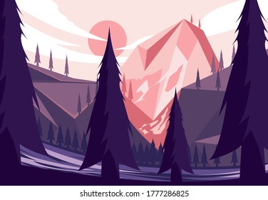 Mountain Landscape background, beautiful background